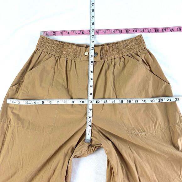 Pilcor Anthropologie Beige Tan Cinch Leg Baggy Parachute Pants Joggers Sz M - Picture 4 of 7